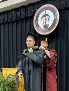 Apply to Tusculum to receive your stole like this graduate