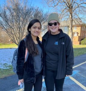 Apply to Tusculum like these two smiling girls in winter gear 