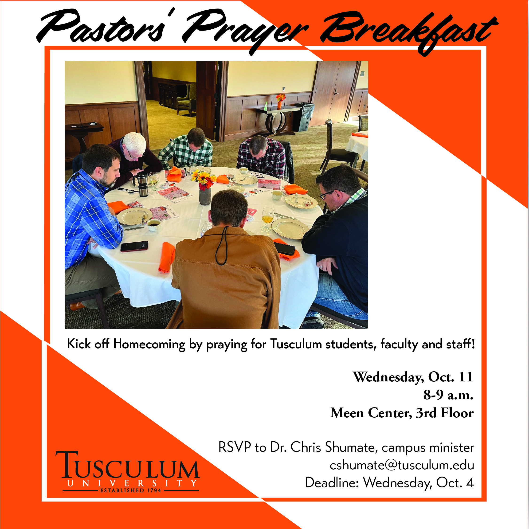 Pastor Prayer Breakfast flyer