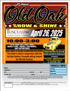 car show at the old oak