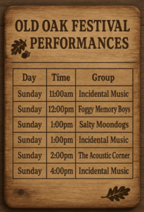schedule for old oak