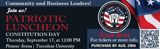 Patriotic Luncheon on Sept. 17 at 12PM. Purchase tickets by Aug. 28.
